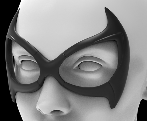 noir chat masque merveille spider man 2 cosplay 3d print model - Mito3D