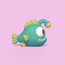 nero diavolo pesce arte carina divertimento divertente cartone animato animale giocattolo miniature decorativo giocare acquario acqua 3d print model - Mito3D