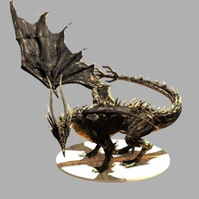 dragon noir kalameet dark souls jeu darksouls darksoulboardgame 3dprintable imprimable d'impression jouet caractère bloodbourne de la fantaisie sekiro l'ennemi lowpoly 3d print model - Mito3D