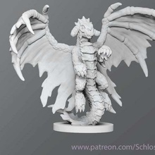 black dragon wyrmling game toy tabletop enemy dungeons dragons dnd 3d print model - Mito3D