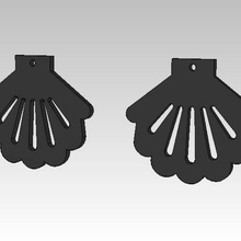 negro pendientes 2 accesorios mujer joyería 3d print model - Mito3D