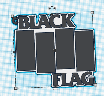 black flag llavero blackflag keychan argentina 3d print model - Mito3D