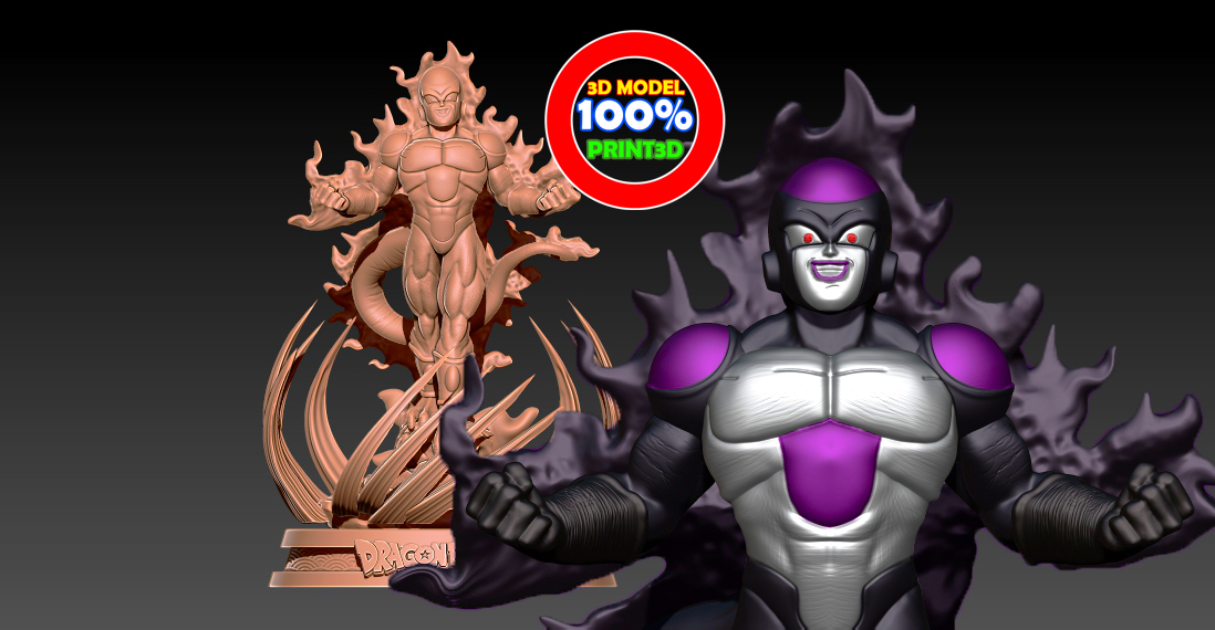 schwarz Frieza Dragon Ball 3d drucken Modell vegeta Goku Baby Drachen Manga Anime Zahl Japan goten Zelle 3D print model - Mito3D