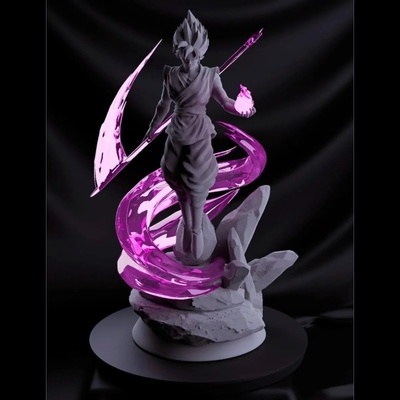 noir goku super saiyan rose jeu action figure sculpture dragon balle collection objets onces 3d print model - Mito3D