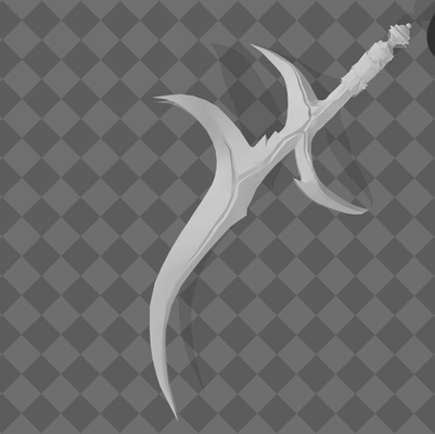 noir couteau jeu dague lame arme assassin mort destiné main bague fantaisie médiéval 3d print model - Mito3D