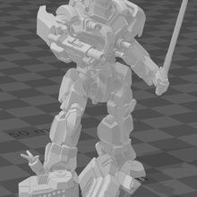 Preto cavaleiro destruidor clãs jogos Battlemech battletech 3d print model - Mito3D