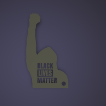 black lives matter keychain usa simbolic gadget protest george floyd american african racism canada police violence people blacklivesmatter 3d print model - Mito3D