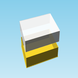 Preto pastilha nestable caixa v1 3d print model - Mito3D