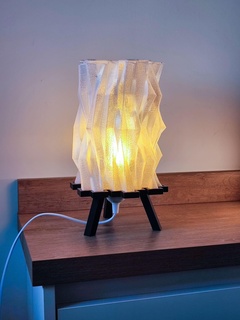 black material table lamp vase decor matt housedecor desk light lighting bulb transparent matter 3d print model - Mito3D