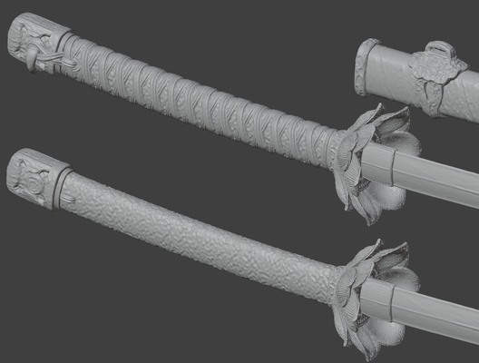 siyah ölümlü bıçak ağzı balta gölgeler ölmek sanat destek fantezi gölge ninja ruh japonya silah odachi katana kılıç patron samuray kurt 3d print model - Mito3D