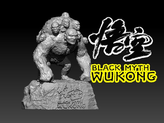 black myth wukong boss - chinese game 3d print art china playstation monkey king fanart sunwukong kong 3d print model - Mito3D