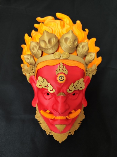 preto mito wukong centenas teatral máscaras arte mascarar 3d print model - Mito3D