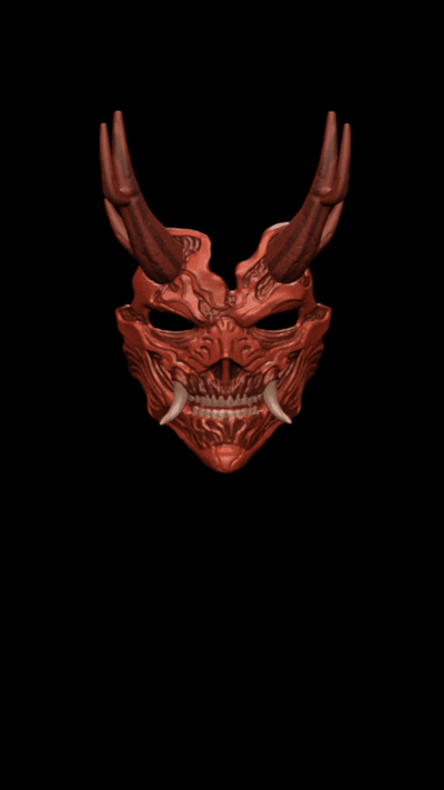 nero mito wukong yaksha maschera arte casco oni hannya cosplay gioco cranio 3d print model - Mito3D