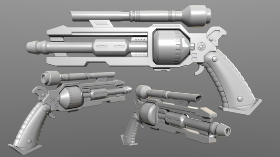 Preto nebulosa 3d impressão arquivos Estrela guerras blaster pesado velho república mmo recompensa caçador pistola 3d print model - Mito3D