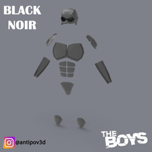 black noir boys armor 3d print files art cosplay craft suit batman superheroes marvel dc stl obj 3d print model - Mito3D