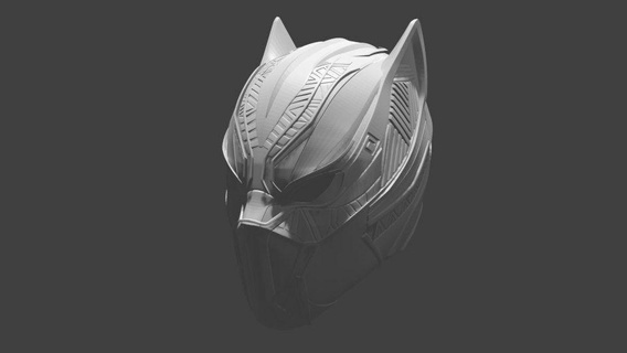 noir panter masque 3d panthère noire 3d print model - Mito3D