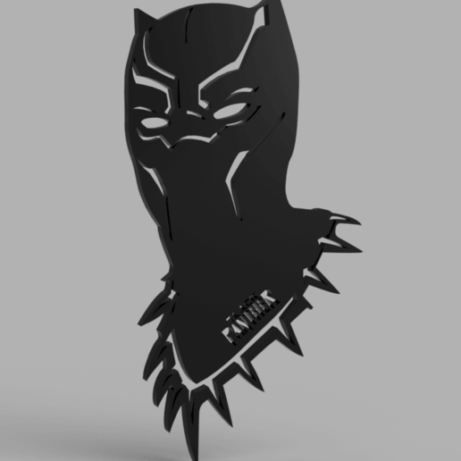 black panther 3d wall art wakanda logo mask design chadwick boseman lives matter blm 3D print model - Mito3D