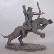 black panther archer art animal toy desktop miniature 3d print model - Mito3D