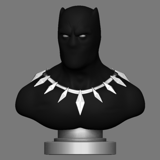 black panther bust art marvel comic book figure statue 3D print model - Mito3D