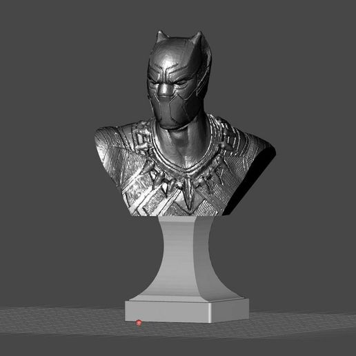 negro pantera busto vengadores batman Pantera negra héroe casco hombre Acero maravilla Thor personas 3D print model - Mito3D