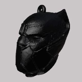 black panther head keychain - pendant earring 3d print model - Mito3D