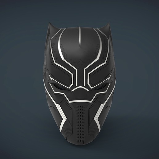 black panther helmet - life size wearable fashion mask blackpanther 3D print model - Mito3D