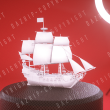 noir perle ventilateur art gadget noire pirates Caraïbes navire jack moineau cthulu 3d print model - Mito3D
