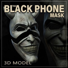 black phone mask 3d print model - Mito3D