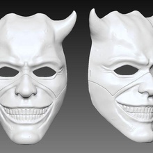 siyah telefon maske film kara katil destek Kostüm oyunu cadılar bayramı impression3d 3d print model - Mito3D