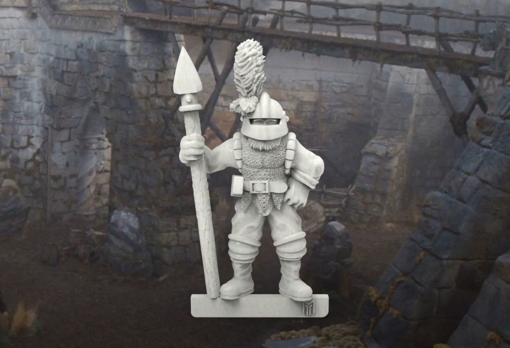 schwarz Pikenier 28mm Modell 25mm 32mm dnd Miniatur Fantasie nuln Speerführer Speer Spiele 3D print model - Mito3D