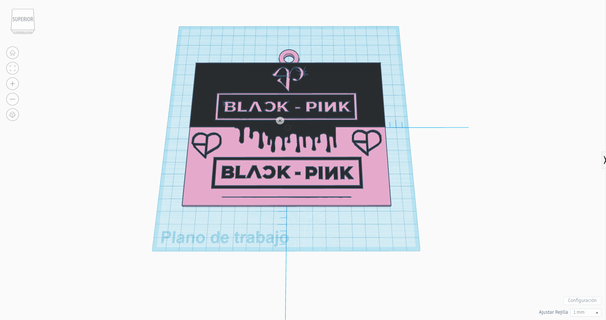 siyah pembe anahtar Zincir bts k pop 3d print model - Mito3D