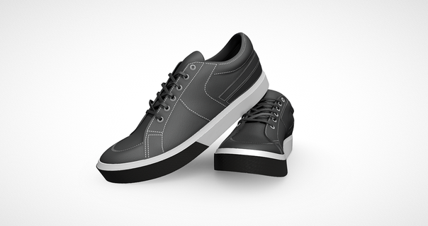 black sneakers 3d print model - Mito3D