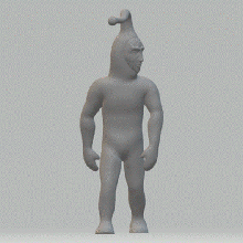 noir sperme statue coup poing homme 3d print model - Mito3D