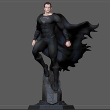 black superman justice league jack snyder cut henry cavill dc hero 3d print model - Mito3D