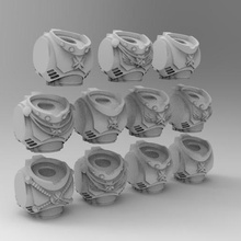 templarios negros primaris torsos juego 40k los marines espaciales 3d print model - Mito3D