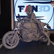 black widow bike marvel motorcycle art sexy ride print resin fdm redhead 3d print model - Mito3D