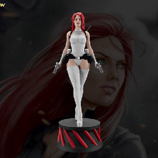 black widow collectible edition avengers fighter game decor toy hellowen school sculpt fortnite star wars figure woman girl bust anime barbie capcom resident evil street 3d print model - Mito3D