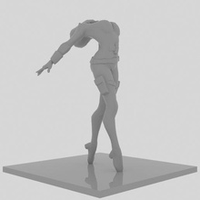 black widow dance figure art blackwidow marvel poly character body 3d print model - Mito3D