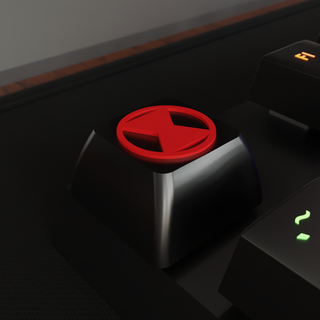 siyah dul anahtar mekanik tuş takımı oyuncaklar Sanat oyuncak düşük poli logo süper kahraman klavye tuşu değiştirmek logolar çapraz video oyunları iş bilgisayar pc 3d print model - Mito3D