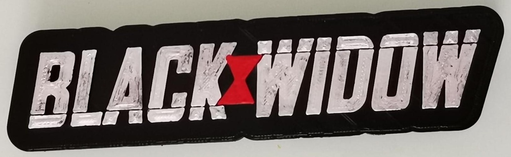 schwarz Witwe Logo Schmuck Rache Vers Wunder 3d print model - Mito3D