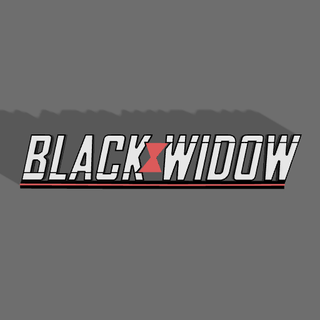 black widow movie logo 3d ornament display marvel legends funko pop 3d print model - Mito3D