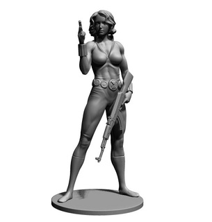 noir veuve Natasha Romanoff merveille vengeurs Scarlett Johansson 3d print model - Mito3D