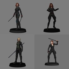 black widow pack 7 - poly 3d print low infinity war avengers endgame civil movie 3d print model - Mito3D