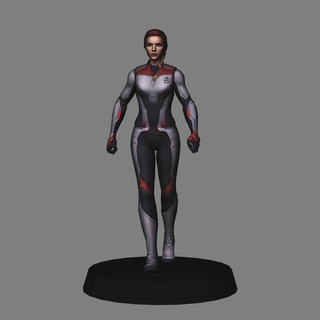 black widow quantum suit - avengers endgame poly blak natasha romanoff mcu marvel cinematic universe 3d print model - Mito3D