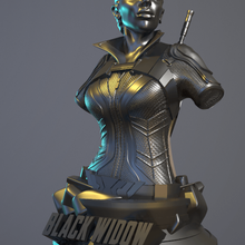 black widow scarlet johanson inspired 2020 art blackwidow bust hero girl beauty avengers 3d print model - Mito3D