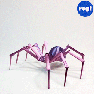siyah dul örümcek Karadul mafsallı oyuncak destek yok baskı yeri 3d print model - Mito3D