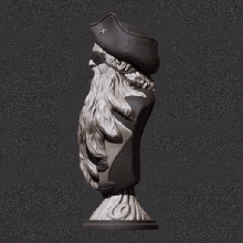 blackbard - buste divers le barbe noire pirate 3d print model - Mito3D