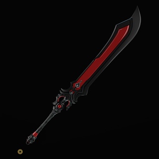 blackcliff assassino padrão Claymore Genshin impacto beidou espada cosplay suporte 3d print model - Mito3D
