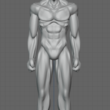 homme noir corps stylisé art 3d print model - Mito3D