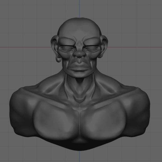 blackman bust stylized art man black 3D print model - Mito3D